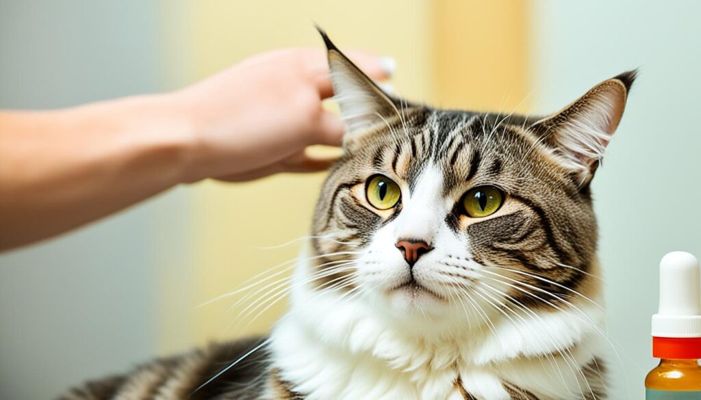 administering drops to cats ears